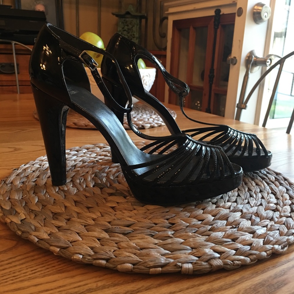 Stuart Weitzman black platform heels